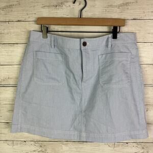 J Crew Factory Patch Pocket PinStriped Skirt Size 14